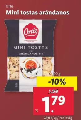 Oferta de Ortiz - Mini Tostas Arándanos por 1,79€ en Lidl