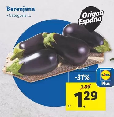 Oferta de Berenjena por 1,29€ en Lidl