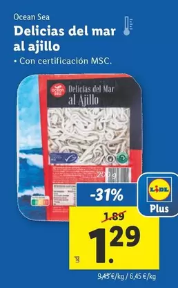 Oferta de Ocean Sea - Delicias Del Mar Al Ajillo por 1,29€ en Lidl