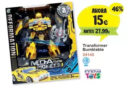 Oferta de Pioneer - Transformer Bumbleble por 15€ en Super Juguete