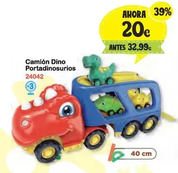 Oferta de Camion Dino Portadinosuris por 20€ en Super Juguete