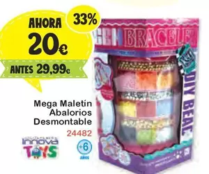 Oferta de MEGA - Maletin Abalorios Desmontable por 20€ en Super Juguete