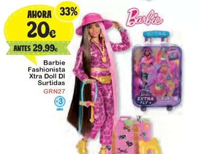 Oferta de Barbie - Fabhionista Xtra Doll Di Surtidas por 20€ en Super Juguete