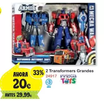 Oferta de Innova - 2 Transformers Grandes por 20€ en Super Juguete