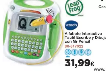 Oferta de Vtech - Alfabeto Interactivo Táctil Escribe Y Dibujo Con Mr Pencil por 31,99€ en Super Juguete