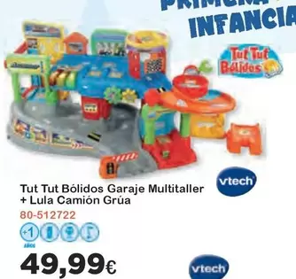 Oferta de Vtech - Tut Tut Bolidos Garaje Multitaller + Lula Camion Grua por 49,99€ en Super Juguete