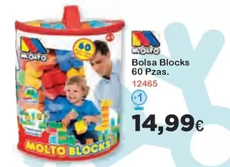 Oferta de Molto - Bolsa Blocks 60 Pzas por 14,99€ en Super Juguete