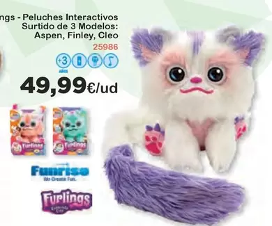 Oferta de Furlings - Peluches Interactivos Surtido De 3 Modelos: Aspen, Finley, Cleo por 49,99€ en Super Juguete