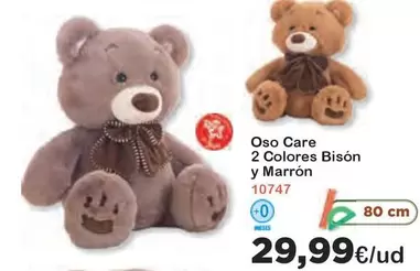 Oferta de Care - Oso  2 Colores Bison Y Marron por 29,99€ en Super Juguete