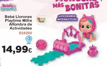 Oferta de IMC Toys - Bebé Llorones Playtime Millie Alfombra De Actividades por 14,99€ en Super Juguete