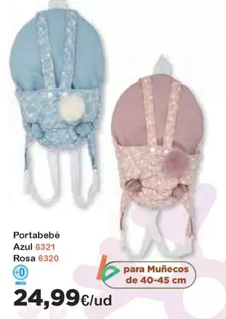 Oferta de Portabebé Azul Rosa por 24,99€ en Super Juguete