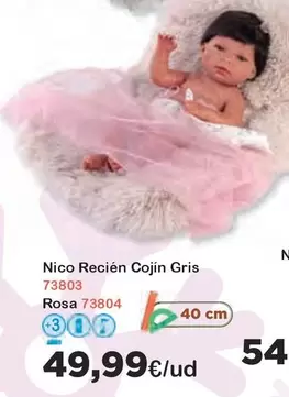 Oferta de Nico - Cojin Gris por 49,99€ en Super Juguete