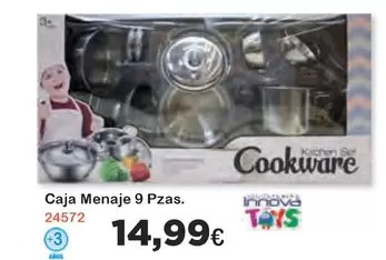 Oferta de Innova - Caja Menaje 9 Pzas por 14,99€ en Super Juguete