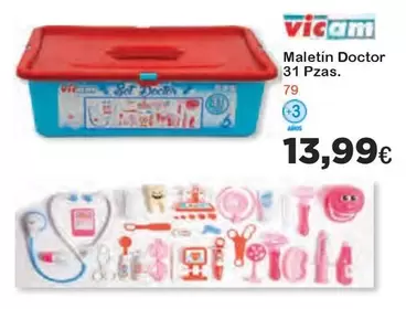 Oferta de Maletín Doctor 31 Pzas por 13,99€ en Super Juguete