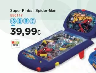 Oferta de Super Pinball Spider-Man por 39,99€ en Super Juguete