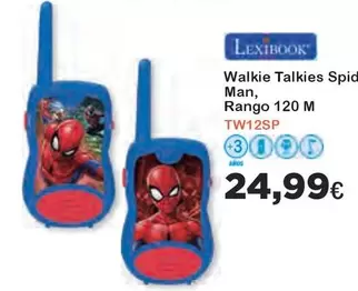 Oferta de Lexibook - Walkie Talkies Spia Man, Rango 120 M por 24,99€ en Super Juguete