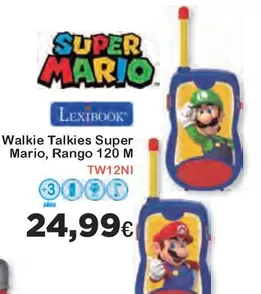 Oferta de Lexibook - Walkie Talkies Super Mario, Rango 120 M por 24,99€ en Super Juguete