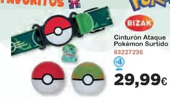 Oferta de Bizak - CINTURON ATAQUE POKÉMON SURTIDO por 29,99€ en Super Juguete