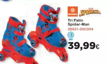 Oferta de Tri Patin Spider-Man por 39,99€ en Super Juguete