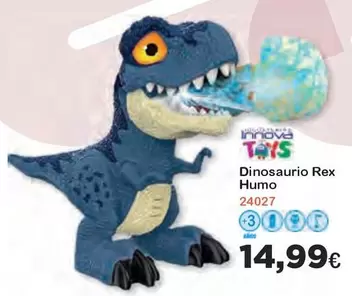 Oferta de Innova - Dinosaurio Rex Humo por 14,99€ en Super Juguete