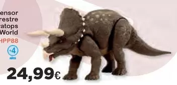 Oferta de Mattel - Defensor Terrestre Triceratops Jurassic World por 24,99€ en Super Juguete