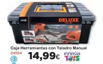 Oferta de Deluxe - Caja Herramientas Con Taladro Manual por 14,99€ en Super Juguete