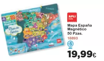 Oferta de Apli - Mapa Espana Magnetico por 19,99€ en Super Juguete