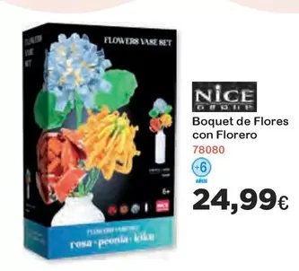 Oferta de Flores - Boquet De  Con Florero por 24,99€ en Super Juguete