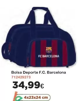 Oferta de Safta - Bolsa Deporte F.C.Barcelona por 34,99€ en Super Juguete