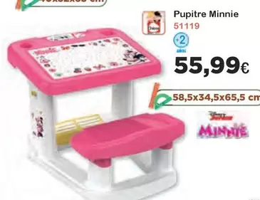 Oferta de Pupitre Minnie por 55,99€ en Super Juguete