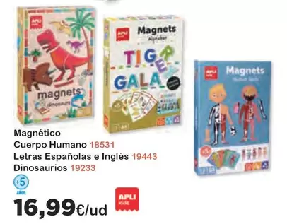 Oferta de Apli - Cuerpo Humano Letras Espanolas E Inglés Dinosaurios por 16,99€ en Super Juguete