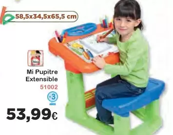 Oferta de Mi Pupitre Extensible por 53,99€ en Super Juguete