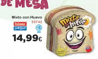 Oferta de Mixto Con Huevo por 14,99€ en Super Juguete