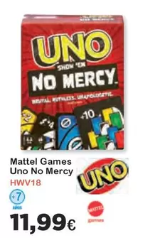 Oferta de Mattel -  Games Uno No Mercy por 11,99€ en Super Juguete