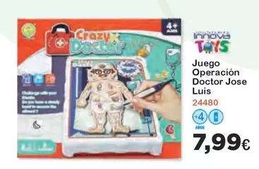 Oferta de Innova - Juego Operación Doctor Jose Luis por 7,99€ en Super Juguete