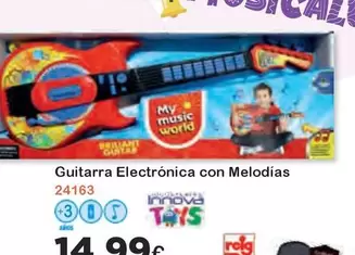 Oferta de My - Guitarra Electronica Con Melodias por 14,99€ en Super Juguete