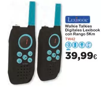 Oferta de Lexibook - Walkie Talkies Digitales  Con Rango 5Km por 39,99€ en Super Juguete