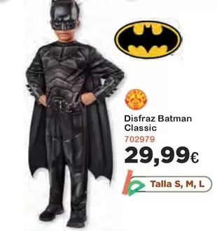 Oferta de Disfraz Batman Classic por 29,99€ en Super Juguete