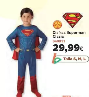 Oferta de Disfraz Superman Clasic por 29,99€ en Super Juguete