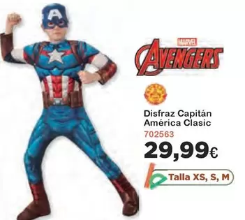 Oferta de Avengers - Disfraz Capitan America Clasic por 29,99€ en Super Juguete