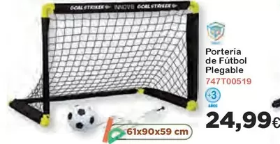 Oferta de Porteria De Futbol Plegable por 24,99€ en Super Juguete