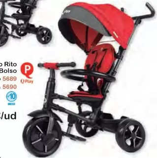 Oferta de Triciclo Rita Qplay Con Bolso Rojo por 139,99€ en Super Juguete