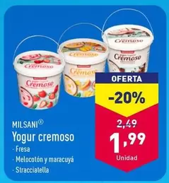 Oferta de Milsani - Yogur Cremoso por 1,99€ en ALDI