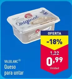 Oferta de Valblanc - Queso Para Untar por 0,99€ en ALDI