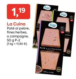 Oferta de La cuina - Pate Al Pebre, Fines Herbes, O Campagne, por 1,19€ en Suma Supermercados