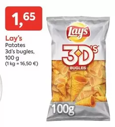 Oferta de Lay's - Patates 3d's Bugles por 1,65€ en Suma Supermercados