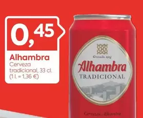 Oferta de Alhambra - Cerveza Tradicional por 0,45€ en Suma Supermercados