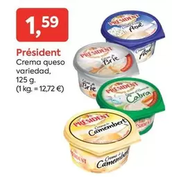 Oferta de Président - Crema Queso por 1,59€ en Suma Supermercados