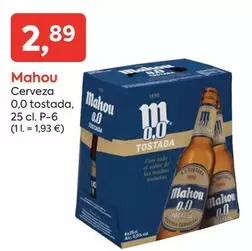 Oferta de Mahou - Cerveza 0,0 Tostada por 2,89€ en Suma Supermercados