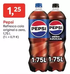 Oferta de Pepsi - Refresco Cola Original O Zero por 1,25€ en Suma Supermercados